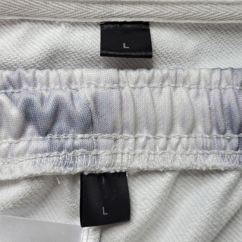 Michelob Ultra Track Shorts Sweatshirt Set Women Size L White Gray Tie Dye Logo - Picture 11 of 14